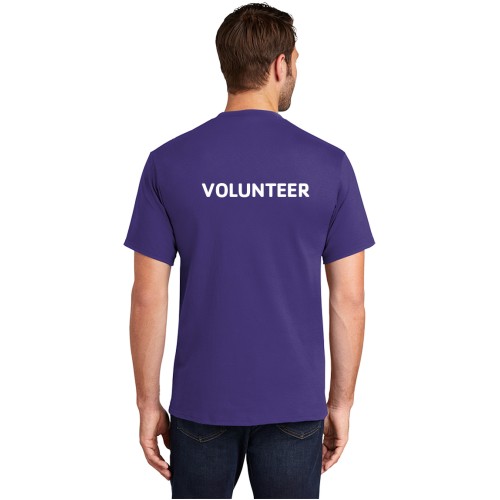 Adult 5.4oz 100% Cotton Tee - YMCA Volunteer Logo