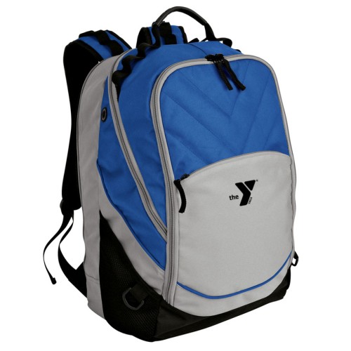 Computer Backpack holds up to a 17" Laptop - Embroidered Black Y Logo