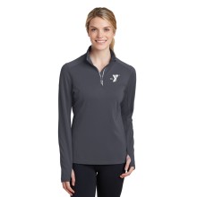 Ladies Sport-Wick® Textured 1/4-Zip Pullover - Embroidered