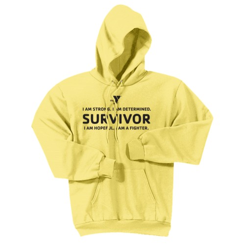 Adult Hooded Sweat Shirt - I Am Strong Survivor (Front Only)