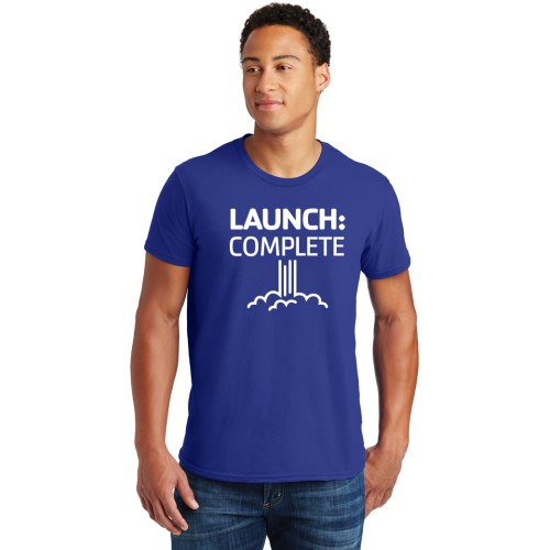 Adult Unisex RingSpun Soft Nano Tee - (Front: Launch Complete Back: Journey Just Beginning) 