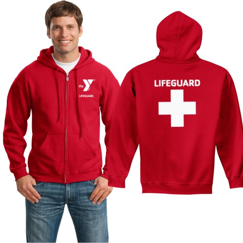 Adult Lifeguard 50/50 Zip Hood Sweat Shirt