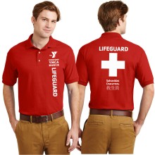 Adult Lifeguard 50/50 DryBlend Wicking Polo Shirt
