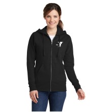 Excel Sites - Ladies Core Fleece Full-Zip Hooded Sweatshirt  -  Screen Print