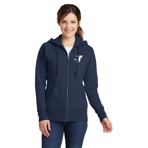 NonExcel Sites -Ladies Core Fleece Full-Zip Hooded Sweatshirt  -  Screen Print