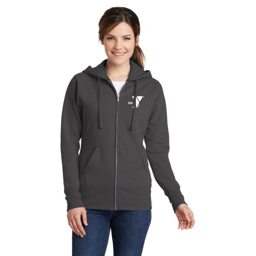 NonExcel Sites -Ladies Core Fleece Full-Zip Hooded Sweatshirt  -  Screen Print