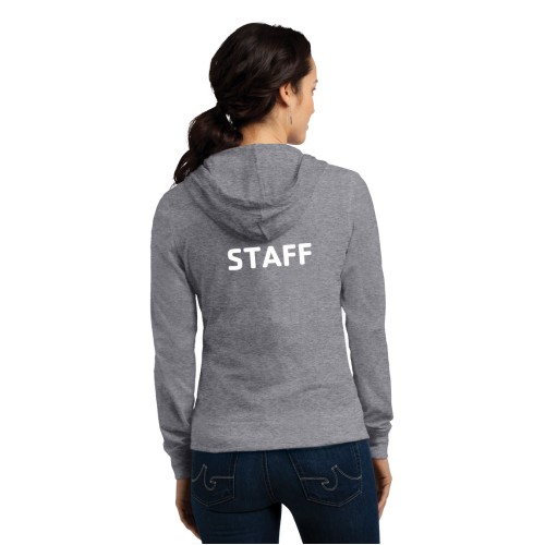 Preschool Sites - Ladies Core Fleece Full-Zip Hooded Sweatshirt - Left Chest Y Preschool w/ STAFF Back