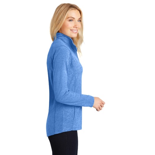 Ladies Heather Microfleece Full-Zip Jacket - Embroidered