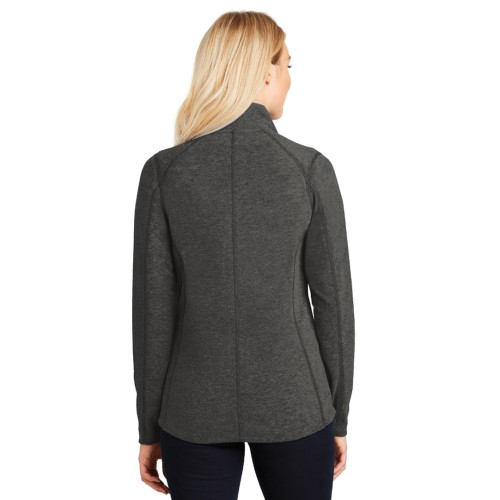 Ladies Heather Microfleece Full-Zip Jacket - Embroidered