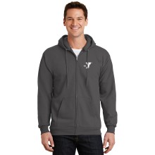 Adult 9oz Tall Essential Fleece Full-Zip Hooded Sweatshirt - Screen Print