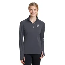 Ladies Sport-Wick® Textured 1/4-Zip Pullover - Embroidered