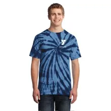Preschool Sites-Adult Short Sleeve Tie Dye 100% Cotton Tee - Left Chest Y Preschool w/ STAFF Back