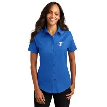 Ladies Short Sleeve Easy Care Shirt - Embroidered