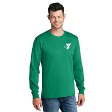 Adult 5.5oz Long Sleeve 100% Cotton Tee  - Screen Print