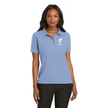Ladies Silk Touch™ Polo - Screen Printed (Left Chest Y STAFF Logo w/ STAFF Back)
