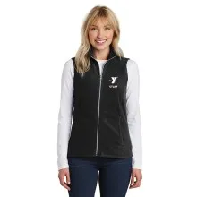 Ladies Microfleece Vest - Embroidered Left Chest Y STAFF