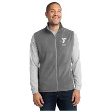 Mens Microfleece Vest - Embroidered Left Chest Y Staff