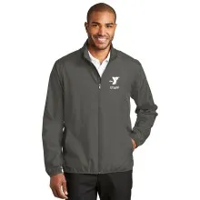 Mens Light Weight Full-Zip Jacket - Screen Printed Left Chest Y Staff