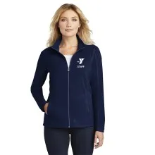 Ladies Full Zip Microfleece - Embroidered - Left Chest Y STAFF