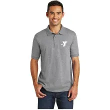 Adult DryBlend™ 5.6-Ounce Jersey Knit Sport Shirt - Screen Print Left Chest Y Logo w/ COACH Back