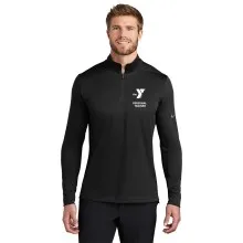 Mens Nike Dry 1/2-Zip Cover-Up (Black)  - Embroidered w/ Left Chest Y Personal Trainer