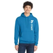 Adult Hooded Sweat Shirt - Screen Print w/ Vertical STAFF